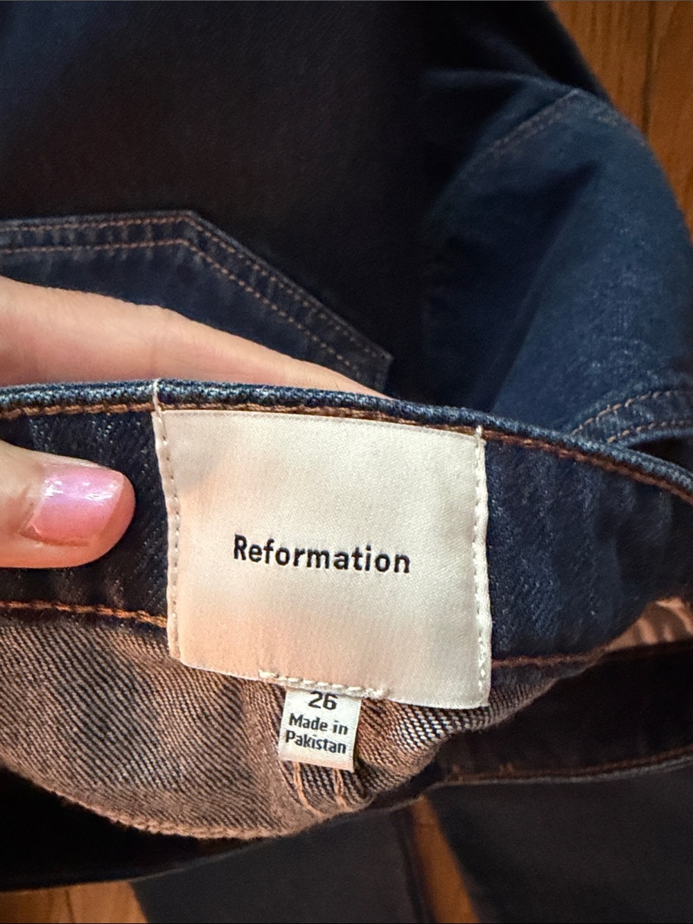 Reformation Etta High Rise Stacked Slim Jeans- size 26 - Picture 8 of 8